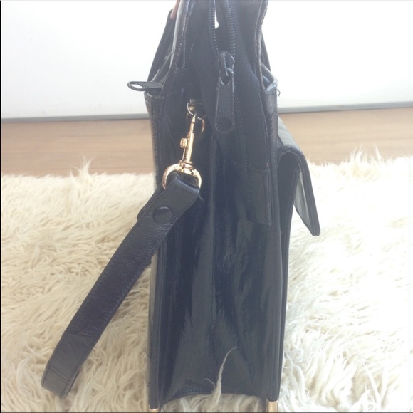 Eel skin business briefcase/ laptop - Black - Picture 3 of 8